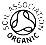 Soil Association Organic logo featuring a stylized circular design with the words "SOIL ASSOCIATION ORGANIC" around it.